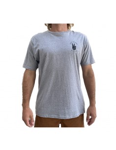 T-shirt peace melange grey