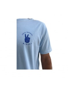 T-shirt peace light blue 2